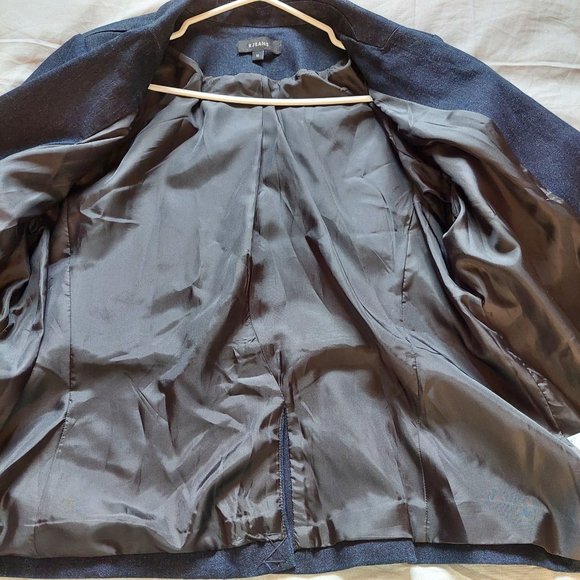 Reitmans R JEANS Women's Denim Blazer Jacket Dark Navy, Size 15/L - Picture 9 of 11